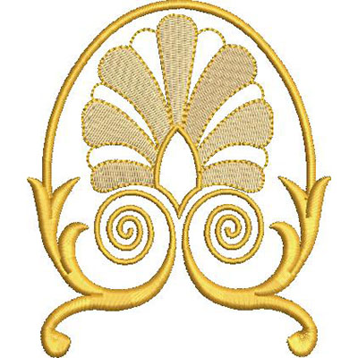 Matriz de matriz Matriz De Bordado Concha Estilizada
