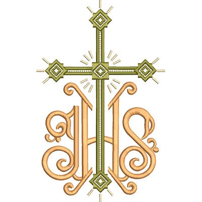 Matriz de matriz Matriz De Bordado Cruz Com Jhs 20 Cm
