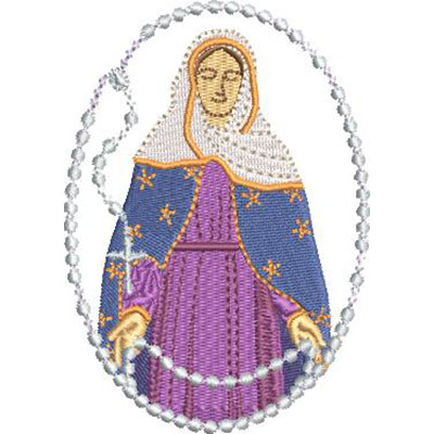 Matriz de matriz Matriz De Bordado Medalha Nossa Senhora Das Lágrimas
