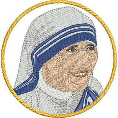 Matriz de matriz Matriz De Bordado Medalha Madre Teresa De Calcutá 2
