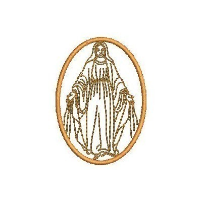 Matriz de matriz Matriz De Bordado Medalha Milagrosa Contornada 2