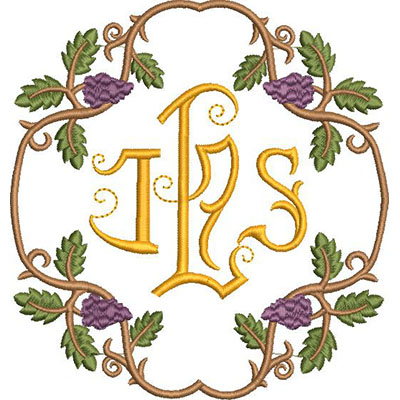 Matriz de matriz Matriz De Bordado Moldura Parreira De Uvas Com Jhs 6574