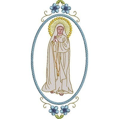 Matriz de matriz Matriz De Bordado Medalha Nossa Senhora De Fátima 8