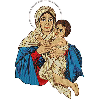 Matriz de matriz Matriz De Bordado Mãe Peregrina 24 Cm