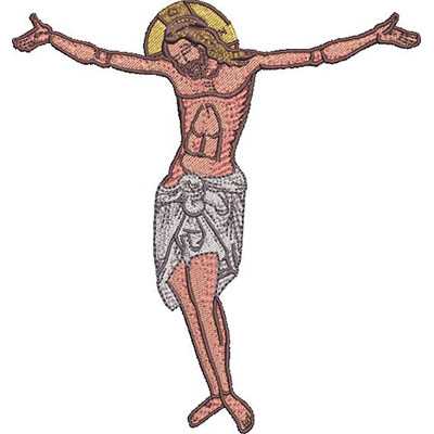 Matriz de matriz Matriz De Bordado Jesus Crucificado 15 Cm