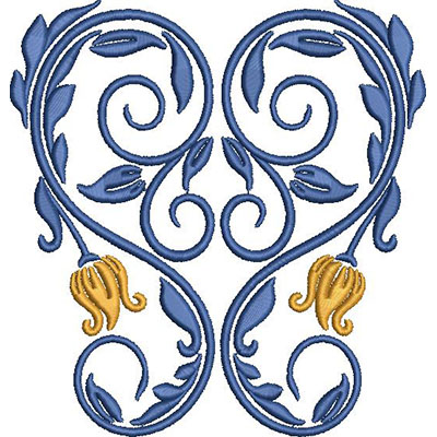Matriz de matriz Matriz De Bordado Arabescos Com Floral 15 Cm