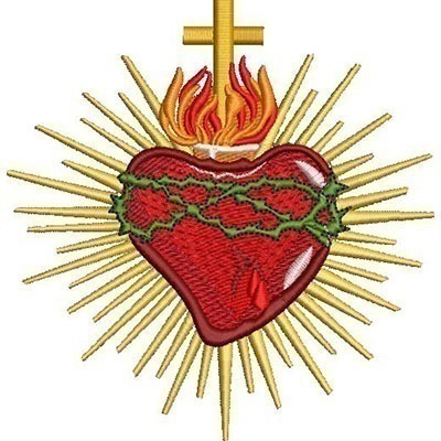 Matriz de matriz Matriz De Bordado Sagrado Coração De Jesus 13 Cm