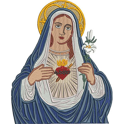 Matriz de matriz Matriz De Bordado Imaculado Coração De Maria 20 Cm