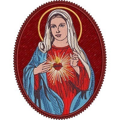 Matriz de matriz Matriz De Bordado Medalha Imaculado Coração De Maria