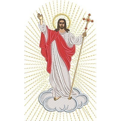 Matriz de matriz Matriz De Bordado Cruz De La Resurrección 22 Cm
