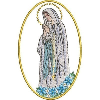 Matriz de matriz Matriz De Bordado Medalha Nossa Senhora Das Graças 14 Cm