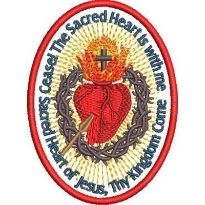 Matriz de matriz Matriz De Bordado Medalha Sagrado Coração De Jesus Em Inglês 4