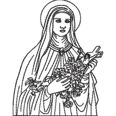 Matriz de matriz Matriz De Bordado Santa Teresinha Do Menino Jesus Contornada 1
