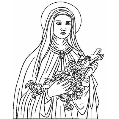Matriz de matriz Matriz De Bordado Santa Teresinha Do Menino Jesus Contornada 2