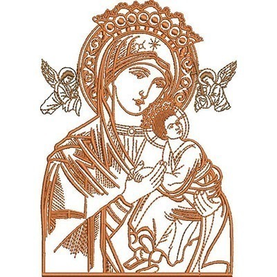 Matriz de matriz Matriz De Bordado Nossa Senhora Do Perpétuo Socorro 17 Cm