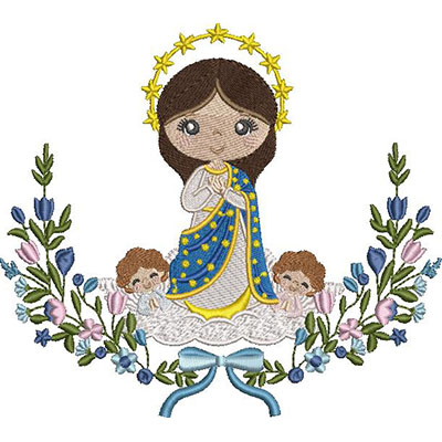 Matriz de matriz Matriz De Bordado Nossa Senhora Imaculada Conceição Cute 3