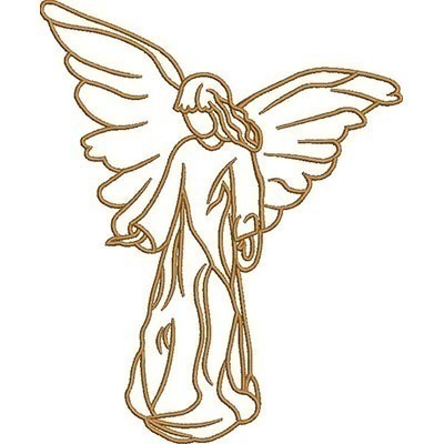 Matriz de matriz Matriz De Bordado Anjo Contornado 20 Cm