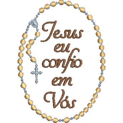 Matriz de matriz Matriz De Bordado Rosário Jesus Eu Confio Em Vós