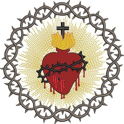 Matriz de matriz Matriz De Bordado Sagrado Coração De Jesus Com 19,5 Cm