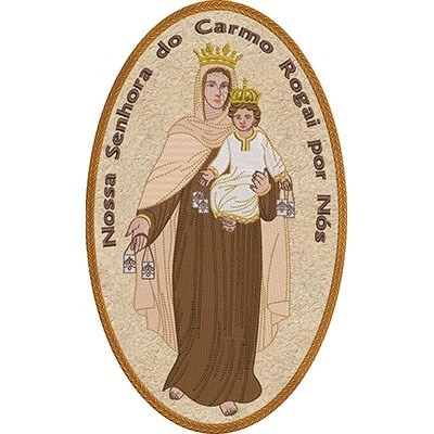 Matriz de matriz Matriz De Bordado Medalha Nossa Senhora Do Carmo