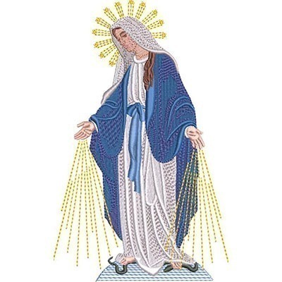 Matriz de matriz Matriz De Bordado Nossa Senhora Das Graças 18x13 Cm