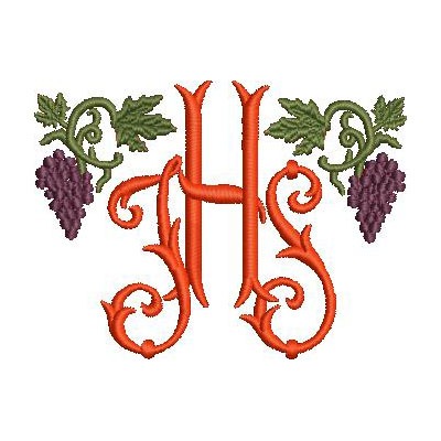 Matriz de matriz Matriz De Bordado Jhs Decorado Com Uvas 2