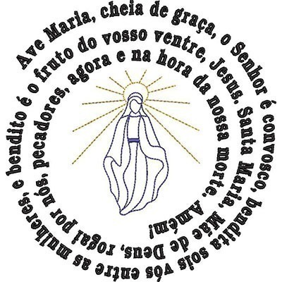 Matriz de matriz Matriz De Bordado Oración Ave María Caracol