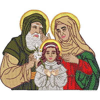 Matriz de matriz Matriz De Bordado São Joaquim, Santana E Maria 12 Cm