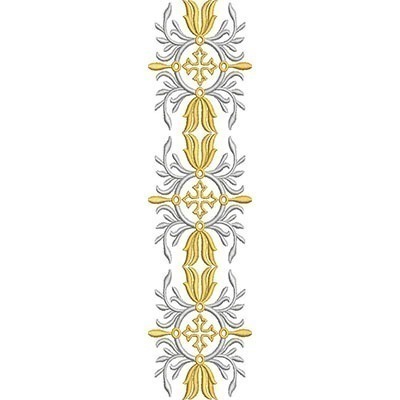 Matriz de matriz Matriz De Bordado Arabescos Com Cruzes 28 Cm