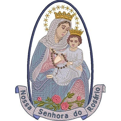 Matriz de matriz Matriz De Bordado Nossa Senhora Do Rosário Na Moldura