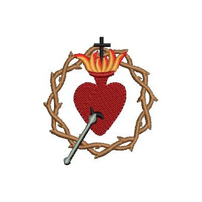 Matriz de matriz Matriz De Bordado Sagrado Coração 6 Cm