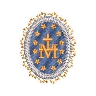 Matriz de matriz Matriz De Bordado Medalha Mariana 8 Cm