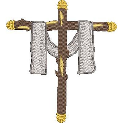 Matriz de matriz Matriz De Bordado Cruz Com Manto 9 Cm