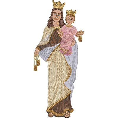 Matriz de matriz Matriz De Bordado Nossa Senhora Do Carmo 36 Cm