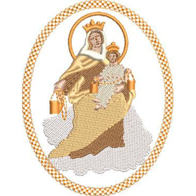 Matriz de matriz Matriz De Bordado Medalha Nossa Senhora Do Carmo 10 Cm