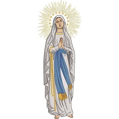 Matriz de matriz Matriz De Bordado Nossa Senhora De Lourdes 30 Cm