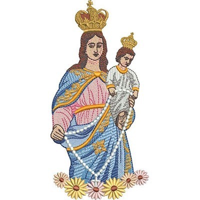 Matriz de matriz Matriz De Bordado Nossa Senhora Do Rosário17 Cm