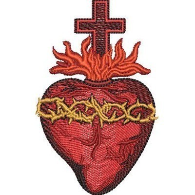 Matriz de matriz Matriz De Bordado Sagrado Coração De Jesus 10 Cm