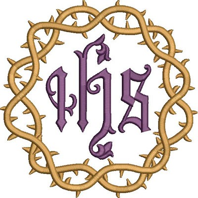 Matriz de matriz Matriz De Bordado Coroa De Espinhos Com Jhs 16 Cm