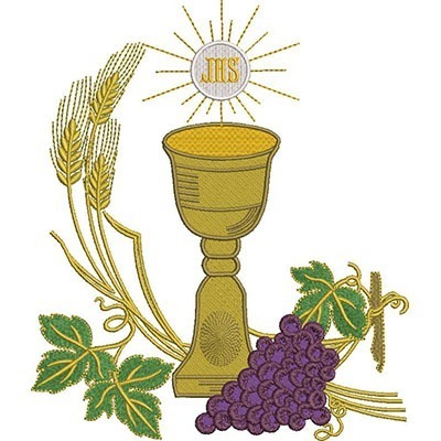 Matriz de matriz Matriz De Bordado Jhs Cálice Com Trigos E Uvas 20 Cm