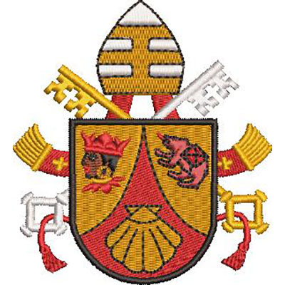 Matriz de matriz Matriz De Bordado Brasão Bento Xvi 8 Cm