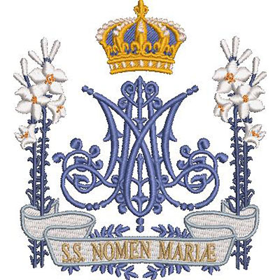 Matriz de matriz Matriz De Bordado Mariano Ss Nomen Mariae 11 Cm