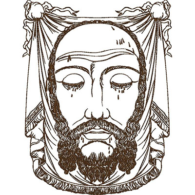 Matriz de matriz Matriz De Bordado Sagrada Face De Jesus 25 Cm