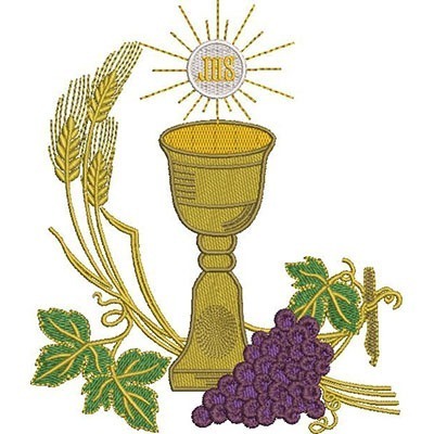 Matriz de matriz Matriz De Bordado Jhs Cálice Com Trigos E Uvas 16 Cm