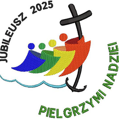 Matriz de matriz Matriz De Bordado Jubileu 2025 Peregrinos De Esperança 14 Cm Em Polonês