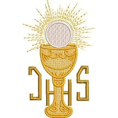 Matriz de matriz Matriz De Bordado Cálice Com Hóstia Consagrada Jhs