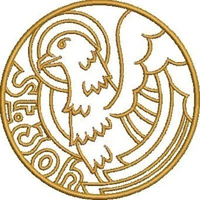 Matriz de matriz 2 Matrizes De Bordado Medalha São João Contornado 9 E 15 Cm