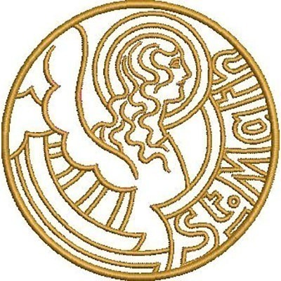 Matriz de matriz 2 Matrizes De Bordado Medalha São Mateus Contornado 9 E 15 Cm