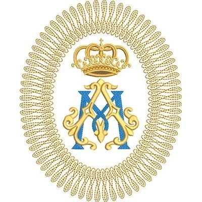 Matriz de matriz Matriz De Bordado Medalha Mariana 21 Cm