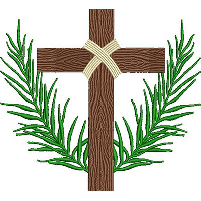 Matriz de matriz Matriz De Bordado Cruz De Domingo De Ramos 15 Cm